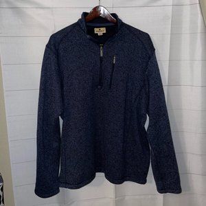 Woolrich Men's Size XXL Half Zip Pullover Sweater Navy Polyester